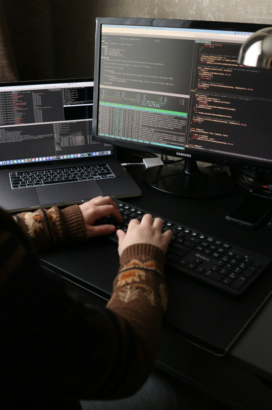 person learning programming