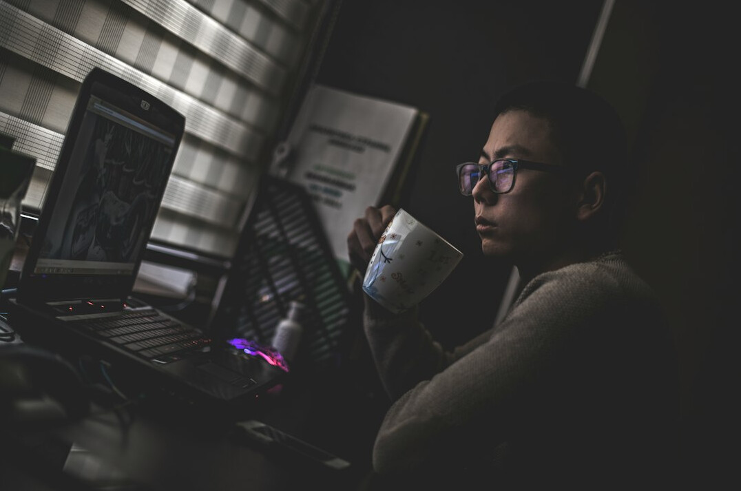 developer working on code at home